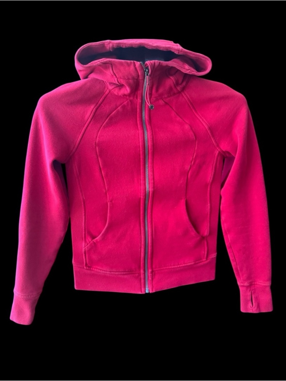🛍️Lululemon Red Thick Zip Hoodie Size 4